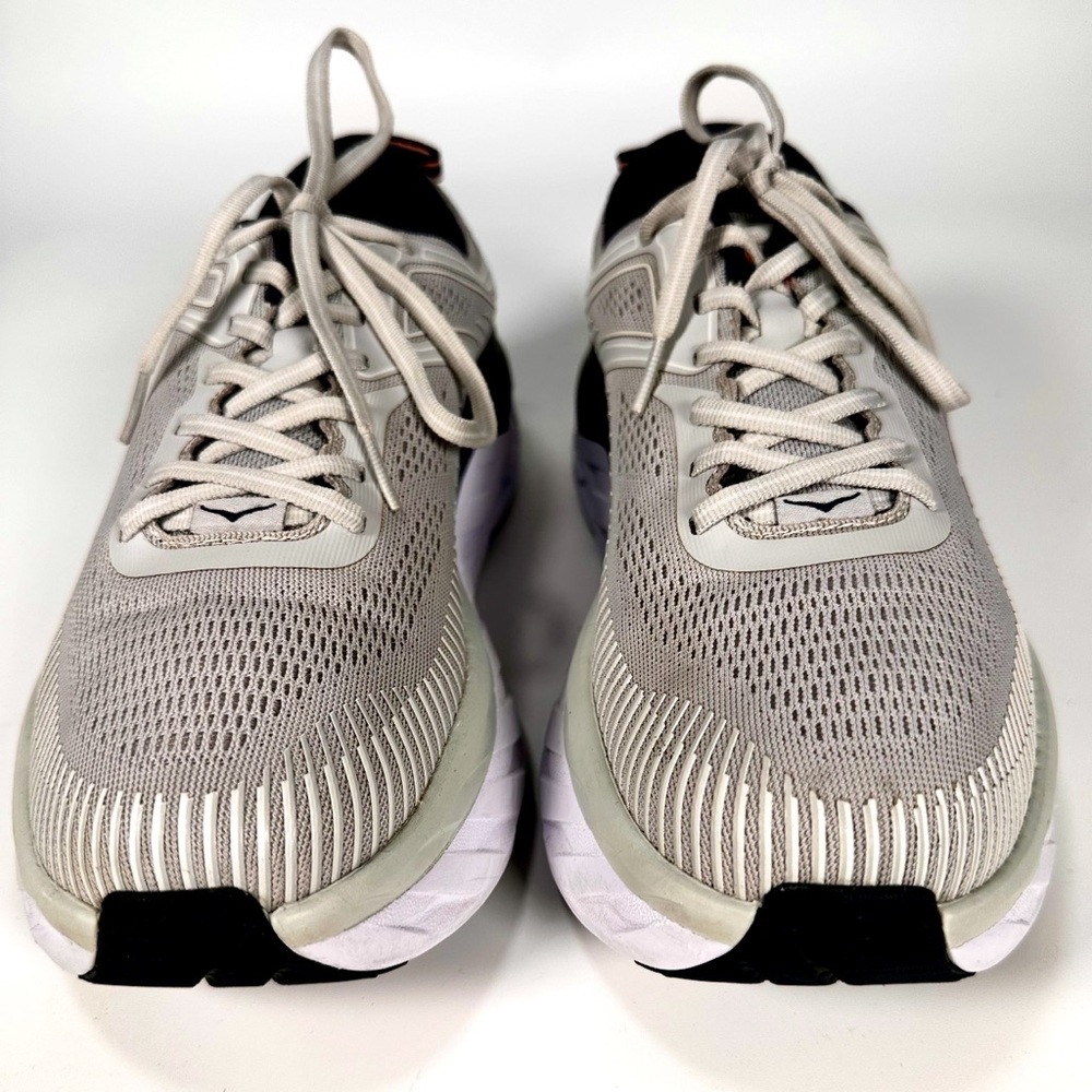 Hoka One One Women’s Bondi 7 Wide Running Shoe in Lunar Rock/Black Iris Mesh - Picture 6 of 13